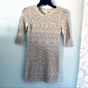 Cat & Jack Gray Silver Sparkle Knit Sweater Dress Size Large